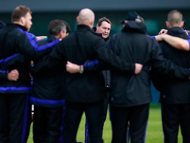 All for one and one for all - Steve Hansen with his All Blacks